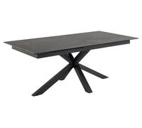 Heaven table de salle à manger 100x200/240cm avec 1 plateau supplémentaires noir.