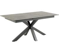 Heaven table de salle à manger brut céramique, plateau supplémentaires 1 pc, 90x168/210cm noir.