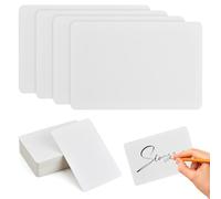 heavenlife 100 Pièces Carte en Papier Kraft Blanc, 10X15cm Carte Mots Vierge, Carte Cartonnée Blanche, Flashcards, Carte de Voeux DIY, Cartes de Présentation, Cartes d'Apprentissage, Cartes de Notes