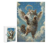 Heavenly Angel Cat Art Print-1 Puzzle 1000 Pièces Educa Jouet en Bois Cadeau Unique Décoration Intérieure Jeu Éducatif Challenge Toy Adultes Et Enfants À Partir De 14 Ans 300 PCS