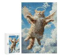 Heavenly Angel Cat Flying Puzzle 1000 Pièces Educa Jouet en Bois Cadeau Unique Décoration Intérieure Jeu Éducatif Challenge Toy Adultes Et Enfants À Partir De 14 Ans 300 PCS