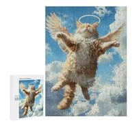 Heavenly Angel Cat Flying Puzzle 1000 Pièces Educa Jouet en Bois Cadeau Unique Décoration Intérieure Jeu Éducatif Challenge Toy Adultes Et Enfants À Partir De 14 Ans 500 PCS