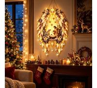 Heavenly Angel Wings Nativity Light,Lighted Nativity Wall Decor with Warm LED Cascading Lights,Religious Faith Holiday Hanging Ornament,for Christmas,Mantel,Fireplace,Entryway,Home Gift