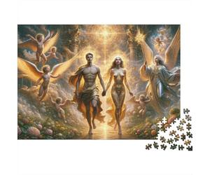 Heavenly Paradise Scene Puzzles 1000 Pieces Cadeau Unique Jeu Éducatif Challenge Toy À De Qualité Supérieure Peinture Art pour Adultes Et Enfants À Partir De 12 Ans 70x50cm/1000pcs