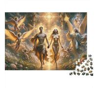 Heavenly Paradise Scene Puzzles 1000 Pièces Cadeau Unique Jeu Éducatif Défi Jouet À De Qualité Supérieure Peinture Art pour Adultes Et Enfants 52x38cm/1000pcs