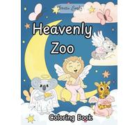 Heavenly Zoo: Heaven animals: Easy Animal Coloring Book: Big and Simple Large Print Designs for Adults, Kids and Seniors (Easy, Fun & Relaxing Coloring)