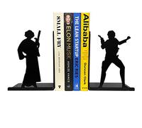 HeavenlyKraft Serre-Livres décoratif en métal, Serre-Livres antidérapant, pour décoration de Maison/Bureau/étagères, 15 x 9 x 8 cm par pièce