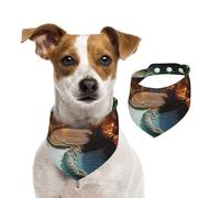 Heaven's Gate Écharpe pour animal domestique - Bandana pour chien - Pour le printemps et l'été - En coton doux - Accessoires réglables pour petites, moyennes et grandes filles et garçons - Taille M