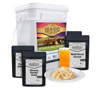 Heaven's Harvest Kit d'approvisionnement alimentaire d'urgence (60 portions de nourriture et de boissons) - Kit de survie 100 % lyophilisé avec une durée de conservation de 25 ans. Aliment non