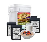 Heaven's Harvest Kit de nourriture pour petit déjeuner familial 25 ans - Approvisionnement alimentaire d'urgence Kit de survie lyophilisé + seau de rangement étanche de 25 ans (104 portions pour