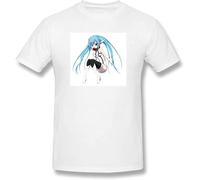 Heaven's Lost Property Men's Cotton Fashion Performance Basic Short Sleeve T-Shirt Black Hemden(Medium)