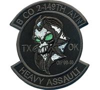 Heavy Assault zny-bco 2-149th AVN XO OK Military Special Force Badges Patch insigne