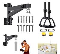 Heavy Bag Support mural pour sac de frappe pivotant à 360 °, support de sac de frappe silencieux rotatif haute performance, avec anneaux de fitness, barre trapézoïdale pour lit Aide à la mobilité