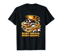 Heavy Breath Heavy Groove Funny Tuba Dog St Bernard Lover T-Shirt