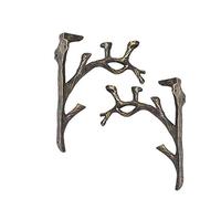 Heavy Console Support D'étagère Décoration Murale,Équerre pour Étagère Rétro Doré 2 Pièces,Métal Industriel Fonte Triangle Equerres Etagères Support Cuisine