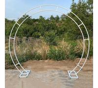 Heavy Du Arche de mariage en métal - Porte de lune antirouille en d/noir/blanc pour les mariées, les jardins en plein air et les événements - Cle Arbor