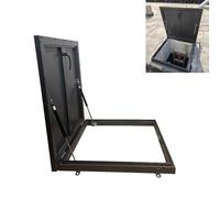 Heavy-Du Bâche de trappe de toit en aluminium haute performance Résistant aux intempéries pour trous d'homme et caves Couverture de puits d'eau (90 x 75 cm)