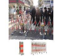 Heavy Du Bcade Bcade extensible avec roulettes verrouillables - Clôture en acier inoxydable pour contrôle de la foule, 1,2 m x 9 m pour écoles et entreprises