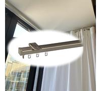 Heavy Du Ceiling ain Rail et rail de guidage - Système de séparation murale pour montage au plafond - Couleur champagne - Idéal pour la maison et le bureau