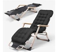 Heavy Du Chaise inclinable pliante Capaci portable avec rembourrage en coton perlé et noir pour intérieur et extérieur 200 kg
