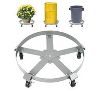 Heavy-Du Chariot à batterie avec 5 roues et 2 freins, capacité de charge de 300 kg pour manutention et transport de tambours industriels