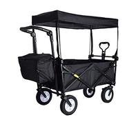 Heavy Du Chariot de courses pliable et portable avec auvent pour adolescents Charge 80 kg Idéal pour l'extérieur et le transport