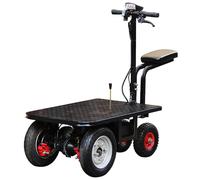 Heavy-Du Chariot Électrique Capacité 1500 kg, Plateforme Pliable en Acier sur Roues, Diable Stable pour Entrepôt, Maison, Usage Industriel & Transport de Jardin