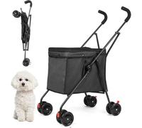 Heavy Du Chariot utilitaire pliable - Design breveté Oril, capacité de 27,2 kg, parfait pour le camping en plein air, le shopping, le sport et l'utilisation dans un tanière - Noir