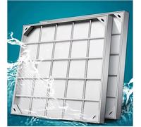 Heavy-Du Couvercle de vidange invisible en acier inoxydable, couvercle d'extérieur avec e, siphon d'accès idéal pour les patios et les allées - Design durable et résistant aux intempéries