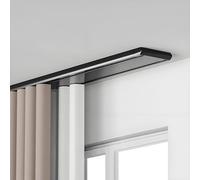 Heavy Du Double Row ain Track - Support de plafond avec rouleaux silencieux, idéal pour les séparateurs de chambre et de pièce, rails lisses en aluminium