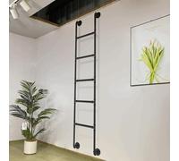 Heavy Du Échelle de puits de sortie en métal pour fenêtre - Taille personnalisable (1,2 m à 2,7 m) pour greniers, greniers et lits superposés - Solut et coffre-fort d'escalade intérieur/extérieur