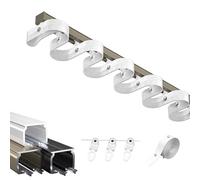 Heavy-Du Ensemble de rails de montage au plafond S-SD Wave ain Rail pour salon et chambre à coucher - Polyvalente pour mur/plafond - Champagne H - 2 m de long