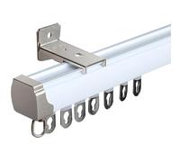 Heavy Du Ensemble de rails muraux en aluminium pour cloisons de séparation de pièce, camping-cars et douches - Clete avec accessoires (blanc pur) - Polyvalent, facile à installer
