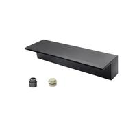 Heavy Du Kit de débordement de cascade de 71,1 cm avec connecteur en PVC, aucune pompe nécessaire, idéal pour les fontaines d'eau de jardin et les cascades d'arrière-cour (noir)