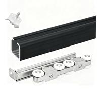 Heavy-Du - Kit de rails pour porte coulissante de grange - 7,3 m, 6,1 m, 5,5 m, 4,9 m, 3,7 m, 2,4 m, 1,8 m - Quincaillerie pour porte coulissante discrète