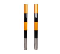 Heavy Du Lot de 2 poteaux réfléchissants en acier jaune pour autoroutes par rues 100 x 11,4 cm
