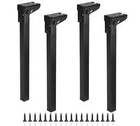 Heavy-Du Lot de 4 pieds de table pliants en fer à 90° - Support en fourrure métallique autobloquant, parfait pour les tables basses, les cabines TV et les supports d'ordinateur portable, pieds de