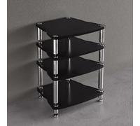 Heavy-Du o Conent Rack - Support Ma à 2 étages pour tourne-disque, récepteur Ste et TV - Support d'affichage o/vidéo pour systèmes home cinéma et divertissement - Blanc