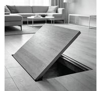 Heavy Du Panneau d'accès dissimulé pour sous-sol, sans acier, avec poignées, 45,7 x 76,2 cm et solution d'accès au sol sécurisée
