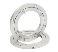 Heavy Du Plateau Tournant en Alliage d'Aluminium Plateau Rond pour Salle à Manger Restaurant Présentoir de Gâteaux TV Rac Roulement Argenté 1 Pièce