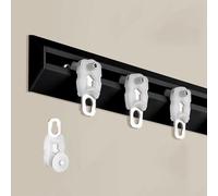 Heavy-Du Premium Heavy-Du Séparateur de pièce mural et plafond - Rail polyvalent noir pour chambre à coucher, salon, douche - Système d'encastrement facile de 3,8 m / 12.5ft