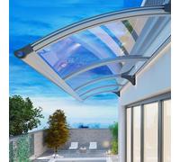 Heavy-Du Protection UV et Pluie Transparente Largeur 65-150 cm Résiste aux chocs 300 kg Auvent de porte pour extérieur 80 x 350 cm