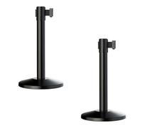 Heavy-Du Queue Bers de ceinture rétractables - Lot de 2 avec base lestée pour centres commerciaux, théâtres et événements, parfaits pour le contrôle de la foule