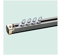 Heavy Du Rail de douche réglable en aluminium - Système polyvalent de rail de plafond ou mural pour salon, chambre à coucher, séparateur de pièce - Design de 1,8 m / 5.9ft