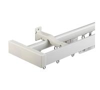 Heavy Du Rail de plafond à double rangée de 2,5 m réglable en aluminium pour chambre Divis Système silencieux Support mural parfait pour la maison et le bureau