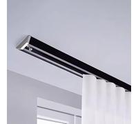 Heavy Du Rail de séparation coulissant en aluminium pour bureau, hôtel, maison et chambre à coucher, noir, 13ft / 396 cm
