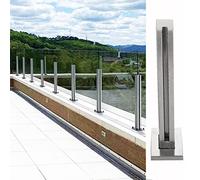 Heavy Du S - Kit de serrage pour poteau de balustrade d'extérieur - Broches pour balustrade - Balustrade - Pour balcon, porche et poteau d'angle - Montage au sol - Idéal pour la maison et la villa