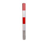 Heavy Du Steel Safe Bold Post réfléchissant pour stationnement routier et par 120 cm x 11,4 cm Solut de contrôle de la circulation (rouge, 1 pièce)