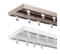 Heavy Du Système de rail de montage au plafond à 2 couches en aluminium pour salon et chambre à coucher Blanc 4,5 m 3 x 1,5 m