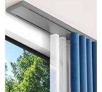 Heavy-Du Système de rail monté au plafond à double rangée en alliage d'aluminium - Rail gris de 1,8 m pour salon, chambre à coucher et hôpital - Installation et conception faciles